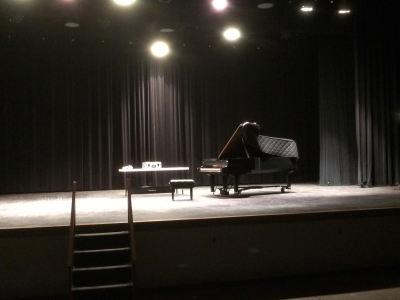 Registered piano technician Scott Van Donsel at work